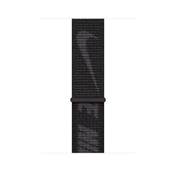 APPLE Watch 45mm Nike Sport Loop (black) Passer håndledd 145-220mm,  passer urkasse 45mm, 44mm og 42mm (ML343ZM/A)