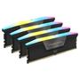 CORSAIR VENGEANCE RGB 64GB 4x16GB DDR5 6600MT/s DIMM Unbuffered 32-39-39-76 Std PMIC XMP 3.0 Black Heatspreader Black PCB 1.4V
