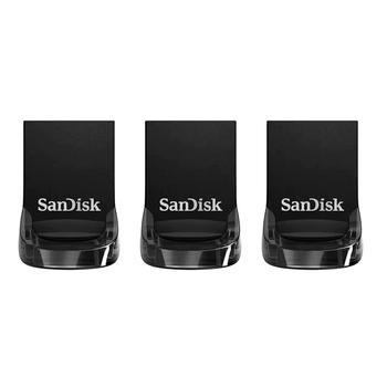 SANDISK k Ultra Fit - USB flash drive - 32 GB - USB 3.1 - black (pack of 3) (SDCZ430-032G-G46T)