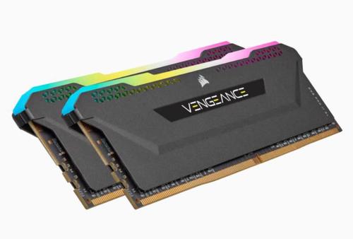 CORSAIR 64GB (2 x 32 GB) DDR4 3600MHz CL18 Vengeance RGB PRO SL Black (CMH64GX4M2D3600C18)