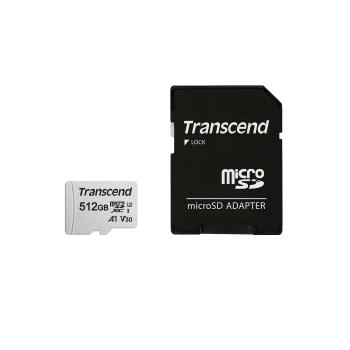 TRANSCEND MICROSDXC UHS3/V30 512GB W/ADAPTER (TS512GUSD300S-A)