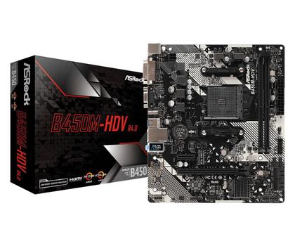 ASROCK MB AMD AM4 B450M-HDV R4.0 (90-MXB9N0-A0UAYZ)