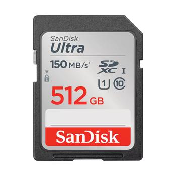 SANDISK Ultra 512GB SDXC 150MB/s (SDSDUNC-512G-GN6IN)
