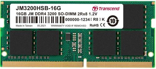 TRANSCEND 16GB JM DDR4 3200MHz SO-DIMM 2Rx8 1Gx8 CL22 1.2V (JM3200HSB-16G)