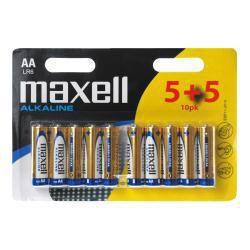 MAXELL batterier,  AA (LR06), Alkaline, 1,5V, 10-pack (790253)