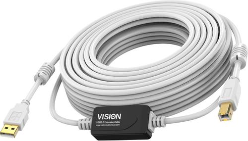 VISION Techconnect 15m White USB+cable (TC 15MUSB+/2)