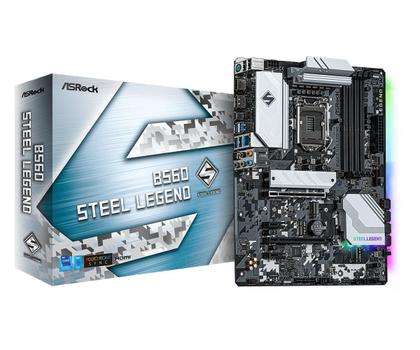 ASROCK B560 Steel Legend - Bundkort - ATX - LGA1200 sokkel - B560 - USB-C Gen2, USB 3.2 Gen 1, USB-C Gen 2x2 - 2.5 Gigabit LAN - onboard grafik (CPU påkrævet) - HD Audio (8-kanaler) (B560 STEEL LEGEND)