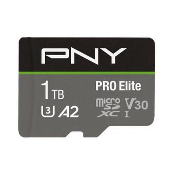 PNY MICRO-SD PRO ELITE 1TB CLASS 10/UHS-I U3 A2 V30 + SD ADAPTER CARD (P-SDU1TBV32100PRO-GE)