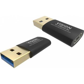 VISION N Professional installation-grade USB-A to USB-C adapter - LIFETIME WARRANTY (TC-USB3AC/BL)