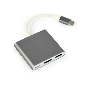 GEMBIRD adapter USB type-C multi-adapter (USB type C  USB 3.0, HDMI) (A-CM-HDMIF-02-SG)