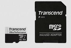 TRANSCEND 340S - Flash memory card - 64 GB - A2 / Video Class V30 / UHS-I U3 / Class10 - microSDXC