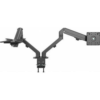 VISION N Monitor Dual Desk Arm Mount - LIFETIME WARRANTY - fits two displays 17-27" with VESA sizes 75 x 75 or 100 x 100 - quick clamp or grommet to desk - rotate display - smart spring-assisted weight balan (VFM-DAD/4)