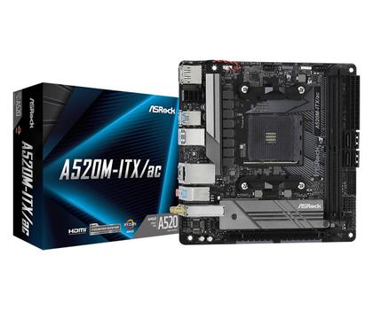 ASROCK A520M-ITX/ AC AM4 2 DDR4 4XSATA ULTRA M.2 32GB/S 6XUSB PORT HDMI CPNT (90-MXBDG0-A0UAYZ)