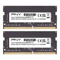 PNY Performance - DDR4 - sett - 16 GB: 2 x 8 GB - SO DIMM 260-pin - 3200 MHz / PC4-25600 - ikke-bufret
