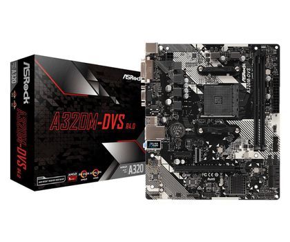 ASROCK A320M-DVS R4.0 AM4 2DDR 4 DSUB/DVI/ uATX (A320M-DVS R4.0)