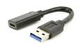 GEMBIRD USB 3.1 AM to Type-C female adapter cable, 10 cm, black