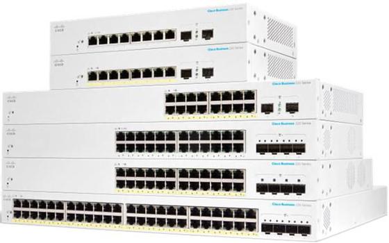 CISCO CBS220 SMART 8-PORT GE FULL POE EXT PS 2X1G SFP CPNT (CBS220-8FP-E-2G-EU)
