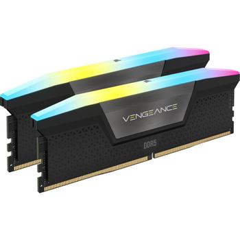 CORSAIR VENGEANCE RGB 32GB 2x16GB DDR5 5600MHz DIMM Unbuffered 36-36-36-76 XMP 3.0 Black Heatspreader RGB LED 1.25V (CMH32GX5M2B5600C36K)