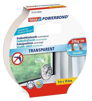 TESA Powerbond Montageband Transparent 5m 19mm (55744-00001-02)