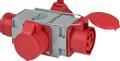 BRENNENSTUHL Power Plug Adapter Grey, Red
