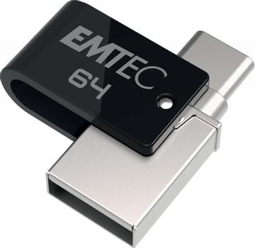 EMTEC Dual USB3.2 to Type-C T260 64GB (ECMMD64GT263C) (ECMMD64GT263C)