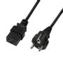 LOGILINK Power Cord, CEE 7/7-IEC C19, black,  1,80m