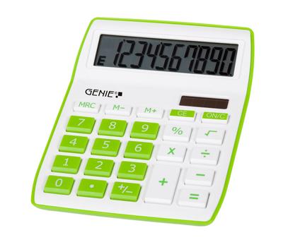 GENIE 840G 10 Digit Desktop Calculator Green - 12266 (12266)