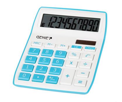 GENIE 840B 10 Digit Desktop Calculator Blue - 12260 (12260)