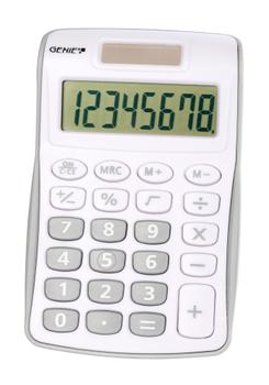 GENIE 120B 8 Digit Pocket Calculator Silver - 12494 (12494)