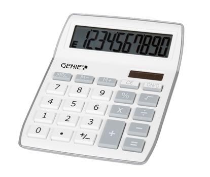 GENIE 840S 10 Digit Desktop Calculator Silver - 12262 (12262)