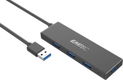 EMTEC Hub Emtec Ultra Slim USB3.1 4-Port T620A Type-A (ECHUBT620A)