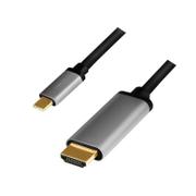LogiLink USB-C Kabel 3.2 Gen1, C/M zu HDMI/M, 4K, Alu  1,8 m