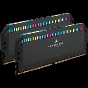 CORSAIR 32GB (2 x 16GB) DDR5 6400MHz Dominator Platinum RGB LED XMP 3.0 Black Heatspreader 1.4V CL32 (CMT32GX5M2B6400C32)