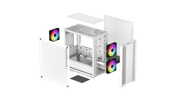 DEEPCOOL CC360 A-RGB Micro-ATX Case, White (R-CC360-WHAPM3-G-1)
