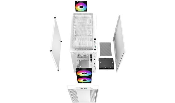DEEPCOOL CC360 A-RGB Micro-ATX Case, White (R-CC360-WHAPM3-G-1)