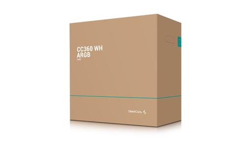 DEEPCOOL CC360 A-RGB Micro-ATX Case, White (R-CC360-WHAPM3-G-1)