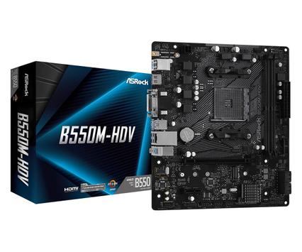 ASRock B550M-HDV - hovedkort - mikro ATX - Socket AM4 - AMD B550 (90-MXBDJ0-A0UAYZ)