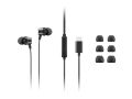 LENOVO o Go - Earphones with mic - in-ear - black - for ThinkCentre M60q Chromebox,  M70s Gen 3, M70t Gen 3, ThinkPad E14 Gen 3, P15v Gen 3 (4XD1J77351)