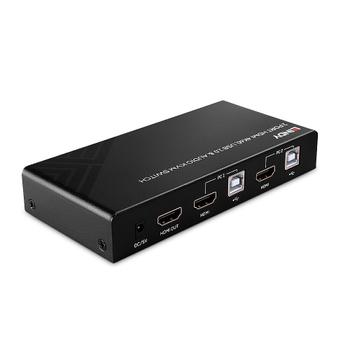 LINDY 2 Port HDMI 4K60, USB 2.0 & (32809)
