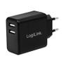 LOGILINK USB Wall Charger, 2port, 2x 