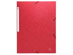 EXACOMPTA Strikkmappe EXACOMPTA A4 3klaff 425g rød
