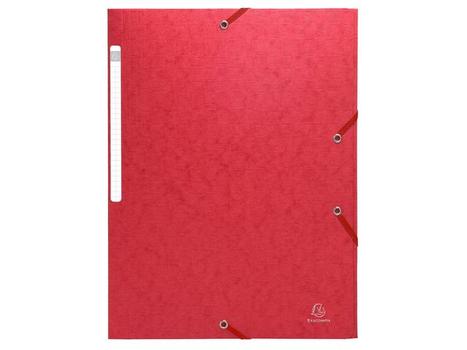 EXACOMPTA Strikkmappe EXACOMPTA A4 3klaff 425g rød (55755E)