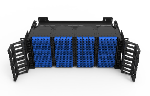 LinkIT 4U slimpanel for 48xMPO kassetter Opp til 576 fiber Leveres uten kassetter (SP48M4)