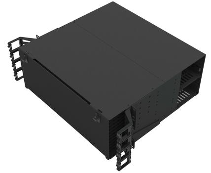 LinkIT 4U slimpanel for 48xMPO kassetter Opp til 576 fiber Leveres uten kassetter (SP48M4)