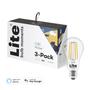 Lite bulb moments white ambience E27 filament bulb - 3-Pack Dimmbar, timer, full RGB-skala, temp. 2700-6500K, Google Assistant, Alexa
