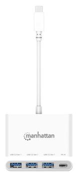 MANHATTAN Usb-C Dock/Hub, Ports (4):  (168434)