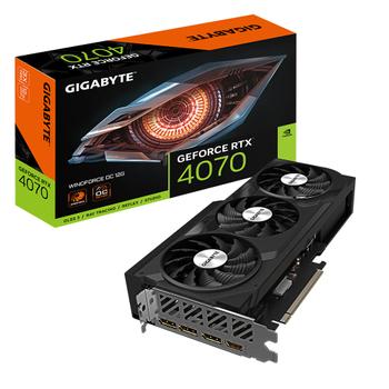 GIGABYTE GeForce RTX 4070 WindForce OC - 12GB GDDR6X RAM - Grafikkort (GV-N4070WF3OC-12GD)