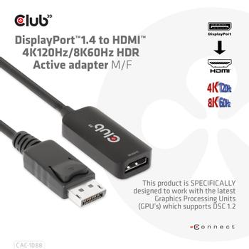 CLUB 3D Displayport1.4 To Hdmi (CAC-1088)