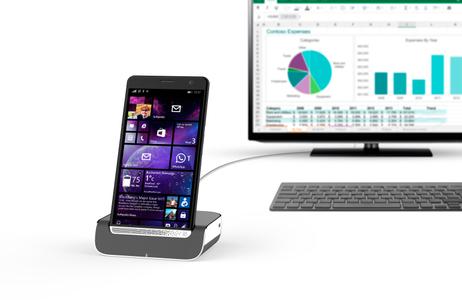 HP Desk Dock - Dokkingstasjon - 45 watt - EU - for Elite x3 (V5H01AA#ABB)