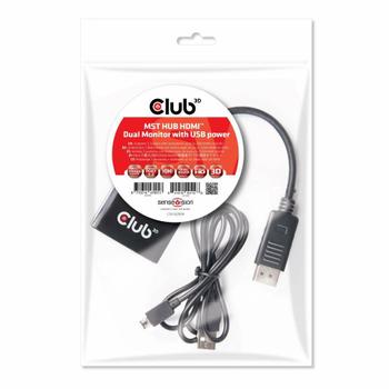 CLUB 3D MST Hub DisplayPort 1.2 to HDMI Dual Monitor (CSV-6200H)